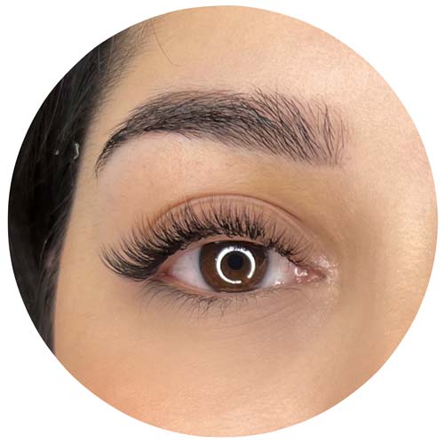 Wimpernverlaengerung soft Volumentechnik